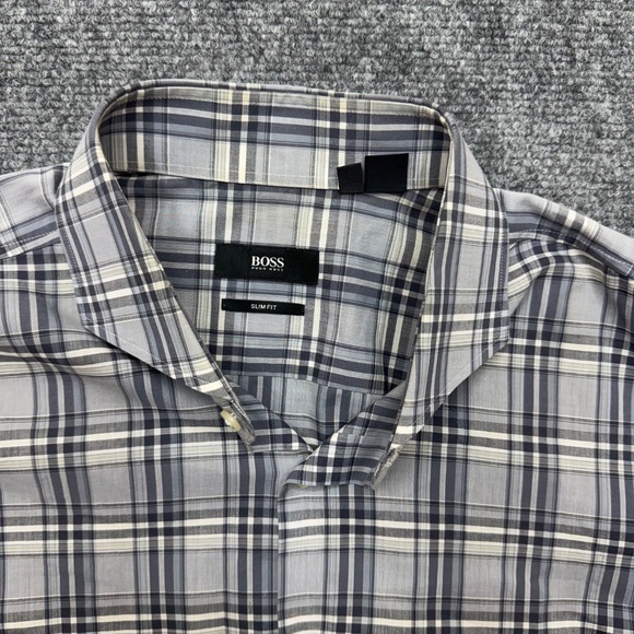 Mens Hugo Boss slim fit long sleeve button up shirt size 43/17 Dwayne - Picture 3 of 4